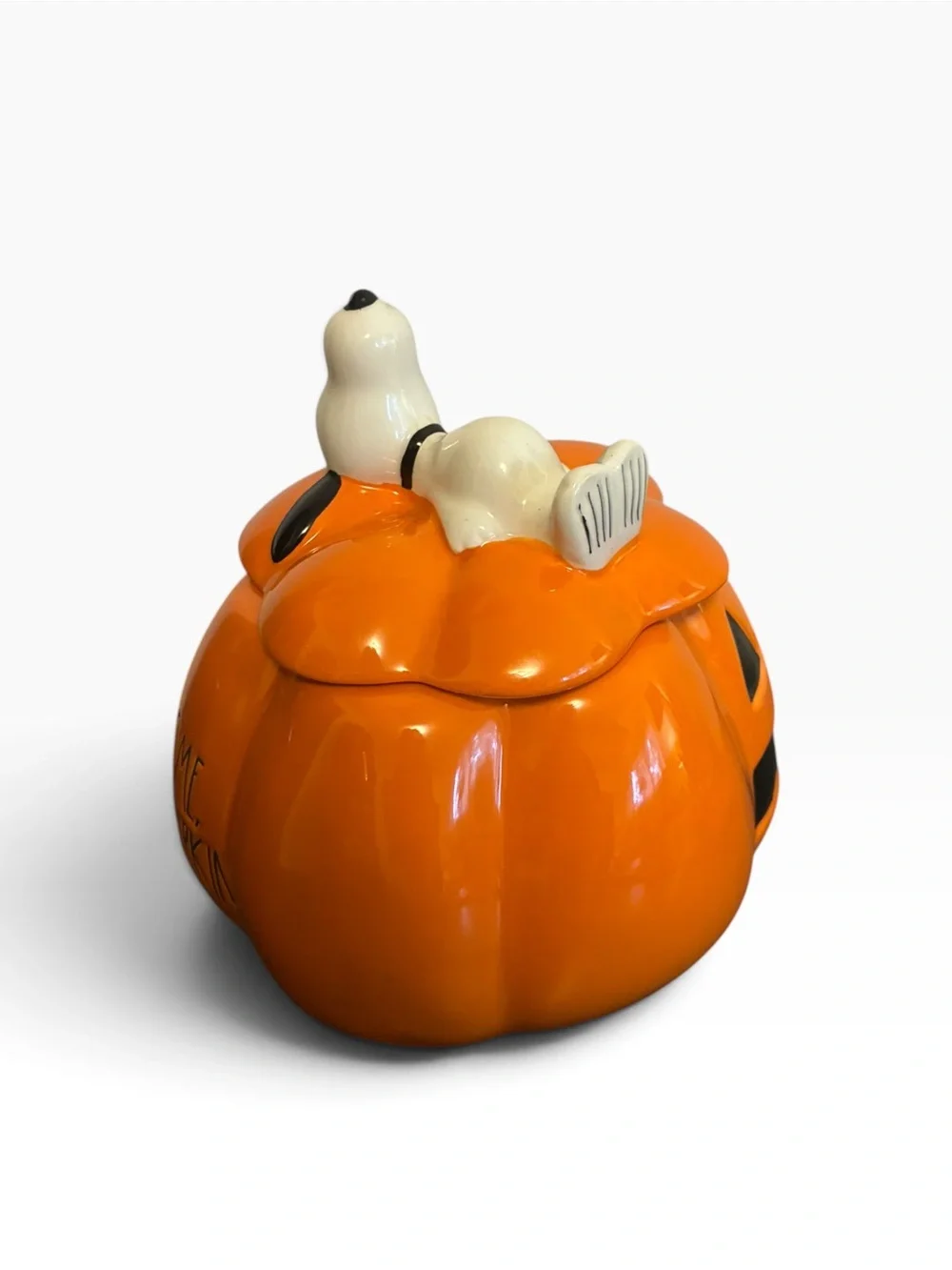 Peanuts Rae Dunn Snoopy Welcome Great Pumpkin Halloween Cookie Jar Canister